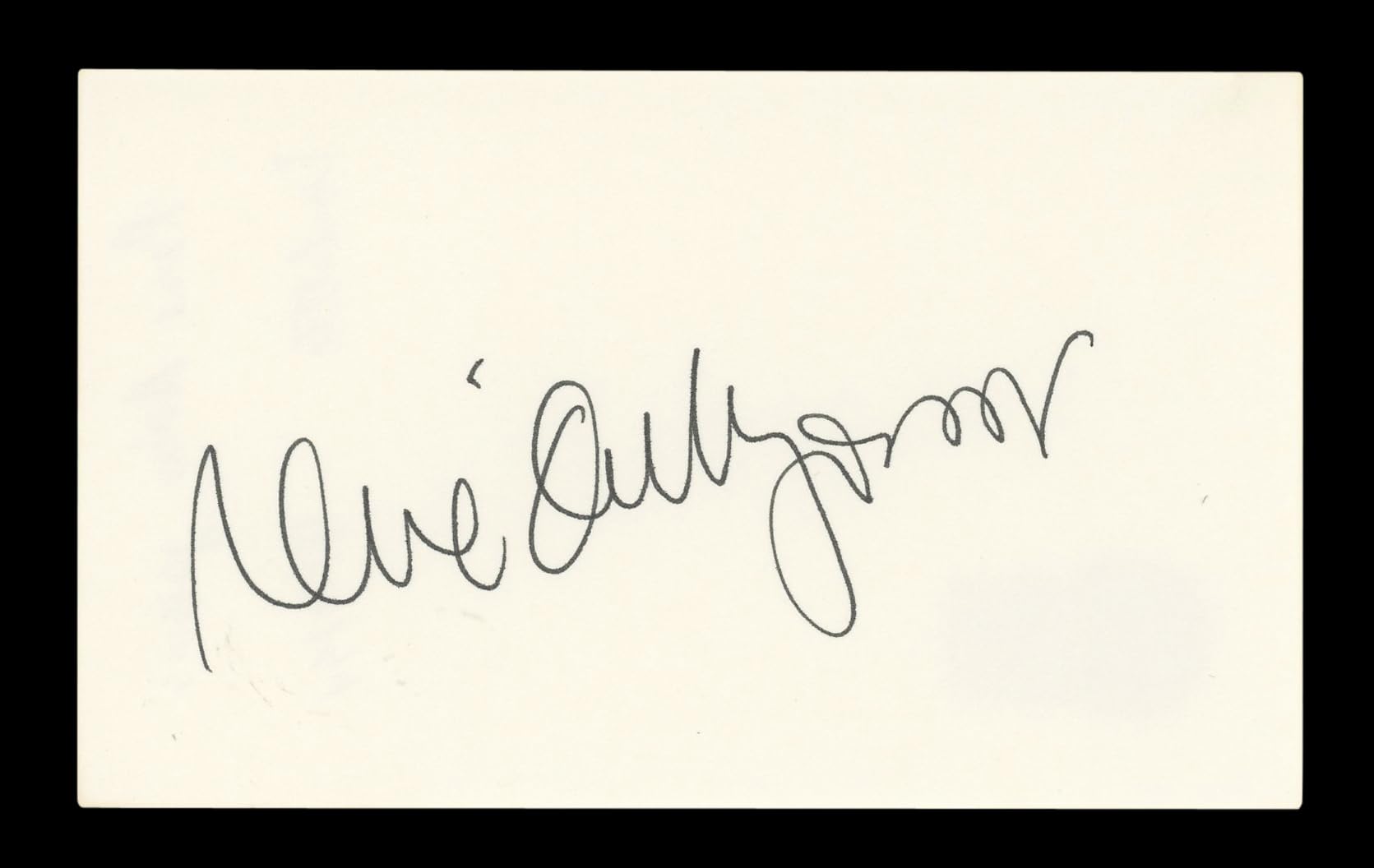 René Auberjonois Star Trek Signed 3x5 Index Card Autographed BAS #AD70188