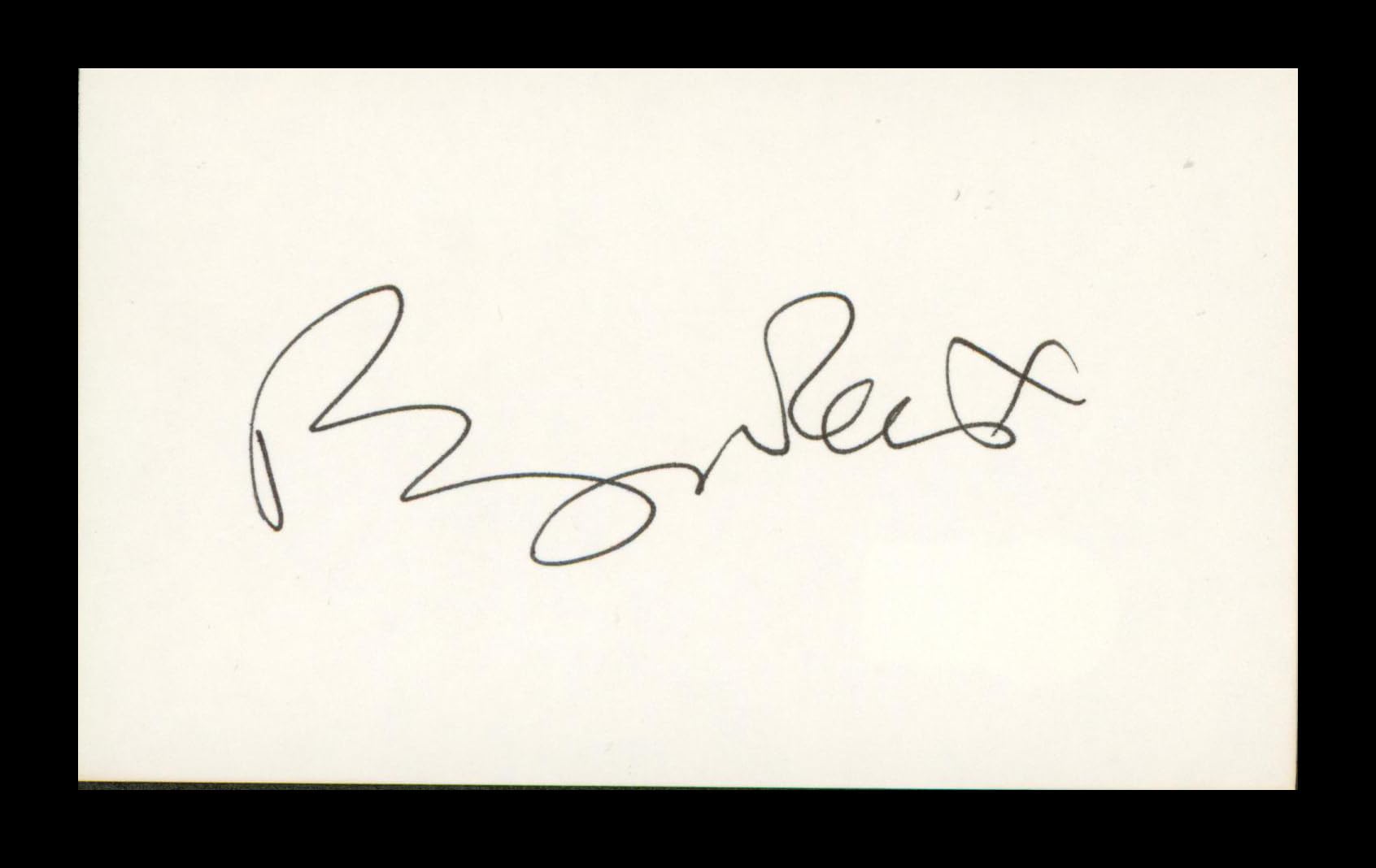 Roger Rees Robin Hood Men in Tights Authentic Signed 3x5 Index Card BAS #BP00909