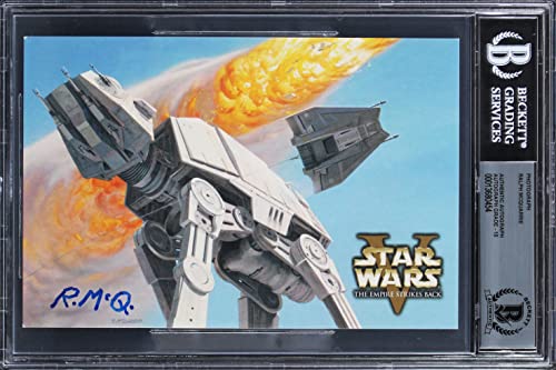 Ralph McQuarrie Star Wars Signed 4.75x7.25 LE Photo Auto Graded 10! BAS Slabbed