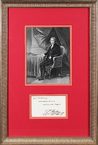 Thomas Jefferson Authentic Signed & Framed 2.5x4 Cut Signature JSA #YY10646