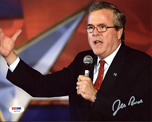Jeb Bush Presidential Candidate Authentic Signed 8X10 Photo PSA/DNA #Z47515