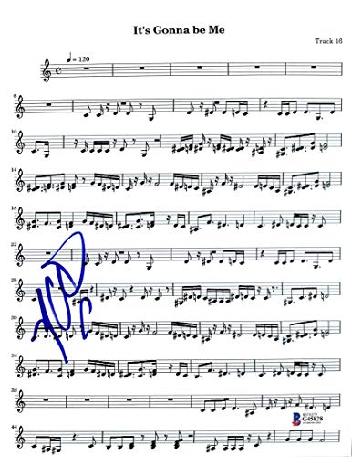 Lance Bass N'Sync Authentic Signed It's Gonna Be Me Music Sheet BAS #G45828