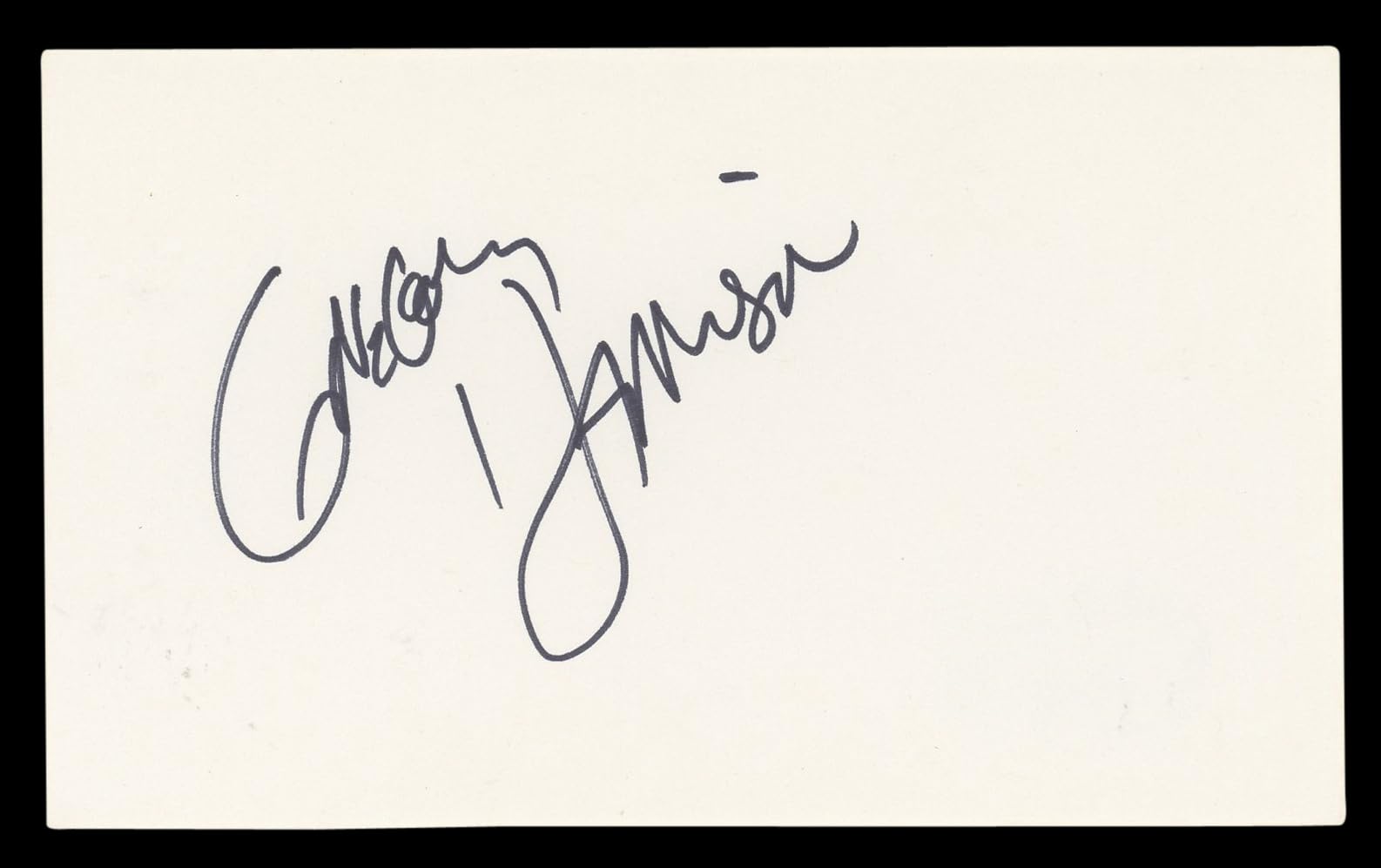 Gregory Harrison Trapper John, M.D. Authentic Signed 3x5 Index Card BAS #BL96858