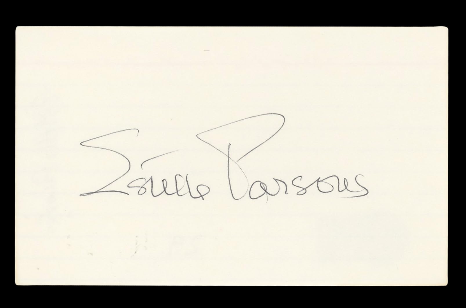 Estelle Parsons Bonnie and Clyde Authentic Signed 3x5 Index Card BAS #BL96433