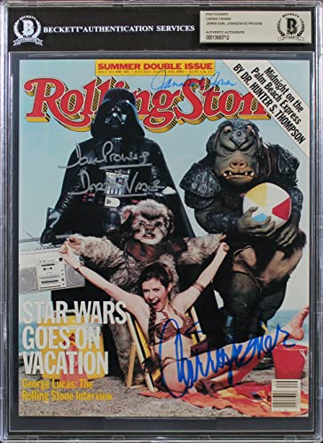 Star Wars (3) Fisher, Jones & Prowse Authentic Signed 8x10 Photo BAS Slabbed