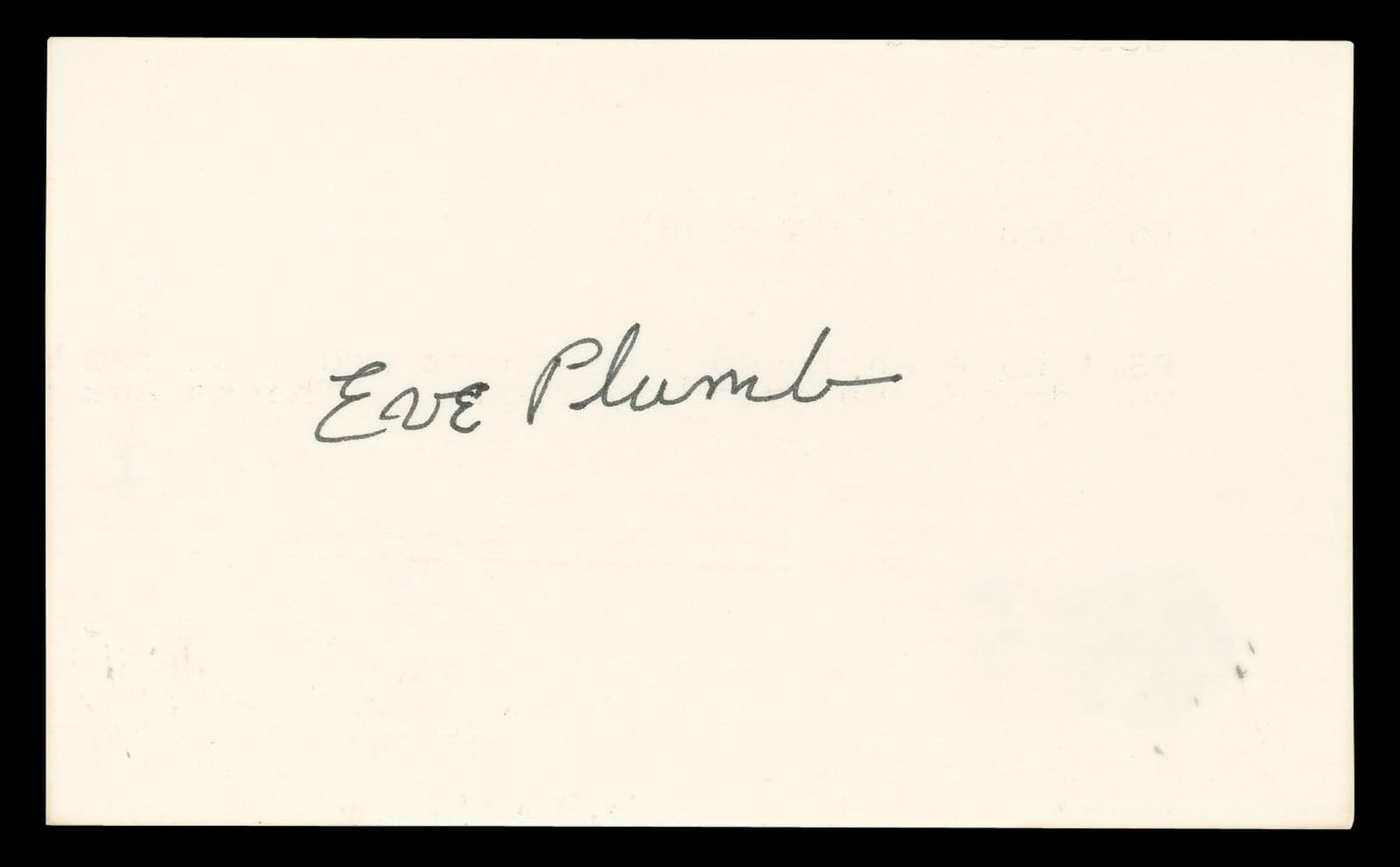 Eve Plumb The Brady Bunch Authentic Signed 3x5 Index Card BAS #BN06513
