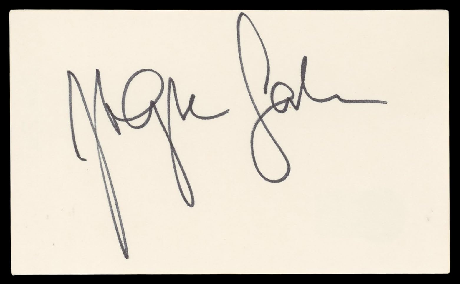 Zsa Zsa Gabor A Nightmare On Elm Street Signed 3x5 Index Card BAS #BN06381