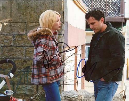 Michelle Williams & Casey Affleck Manchester by the Sea Signed 11x14 Photo BAS
