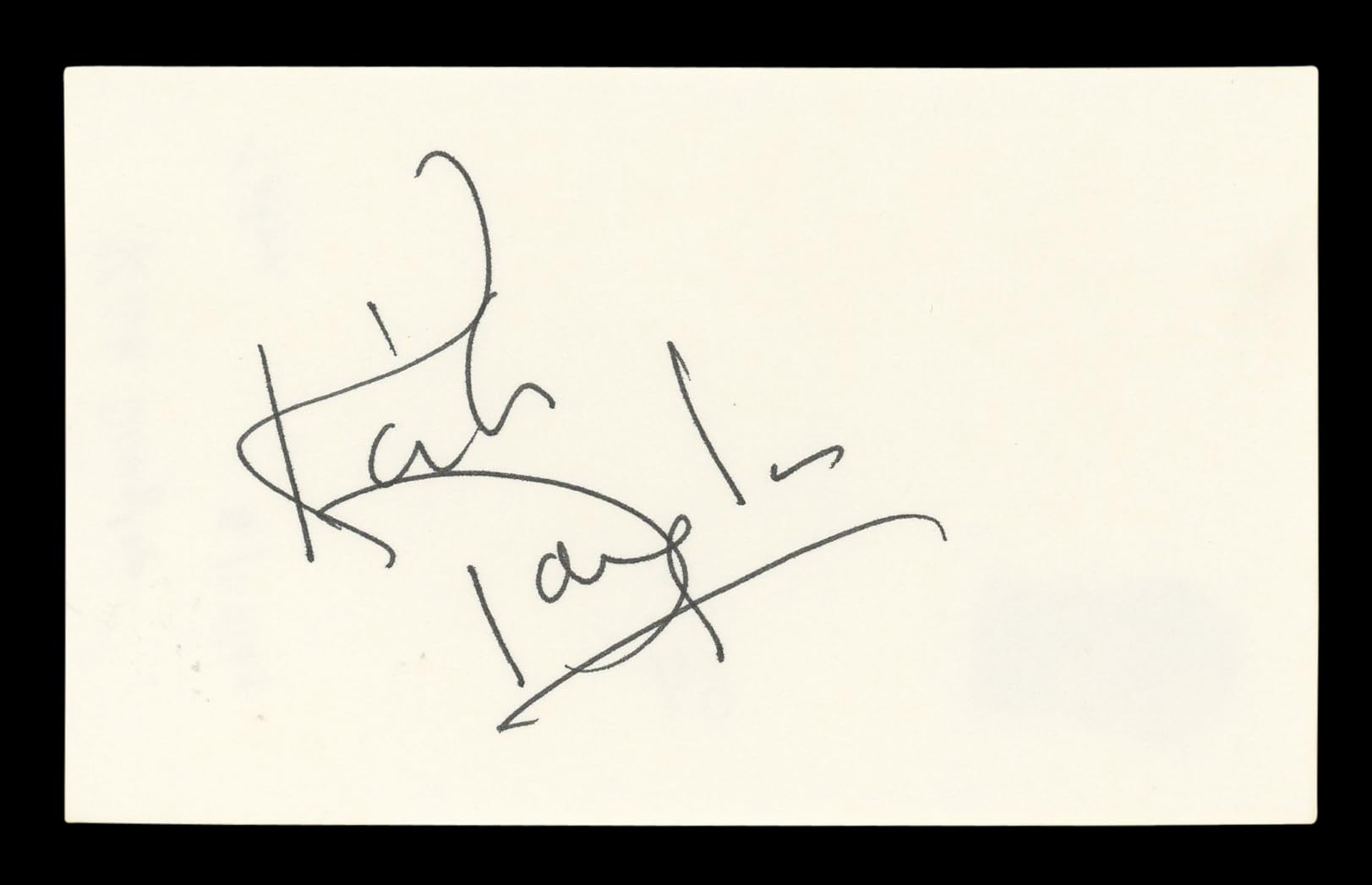 Kirk Douglas Spartacus Authentic Signed 3x5 Index Card Autographed BAS #BL96691