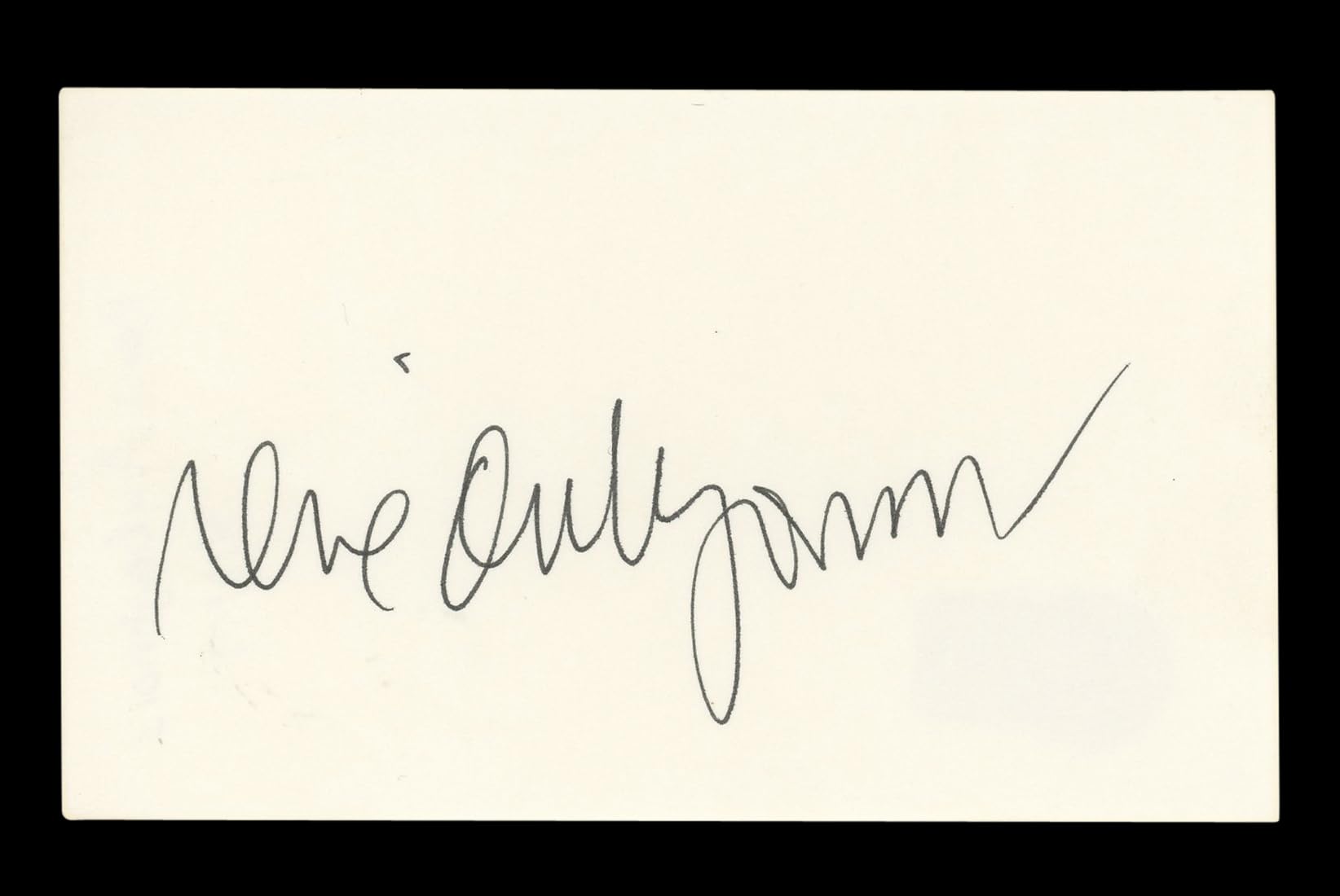 René Auberjonois Star Trek Signed 3x5 Index Card Autographed BAS #AD70189