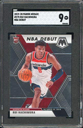 Wizards Rui Hachimura 2019 Panini Mosaic #275 NBA Debut Rookie Card Graded 9 SGC