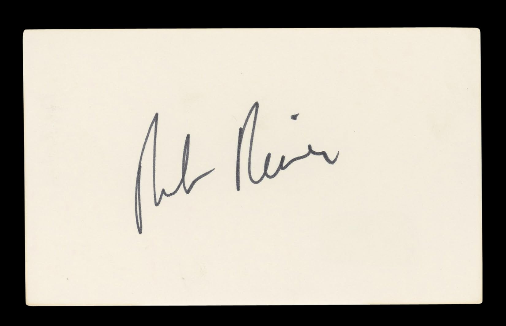 Rob Reiner All In The Family Signed 3x5 Index Card Autographed BAS #AD70371