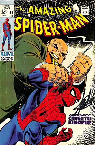 Stan Lee Signed Amazing Spider-Man #69 Comic Book Crush The Kingpin PSA #W18606