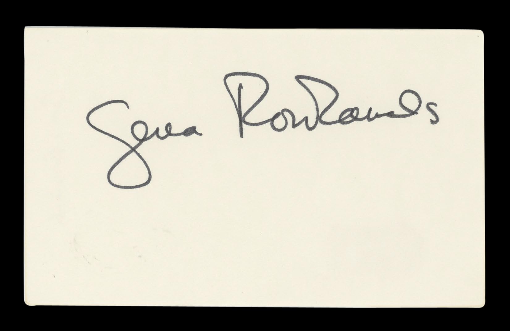 Gena Rowlands The Notebook Signed 3x5 Index Card Autographed BAS #AD70239