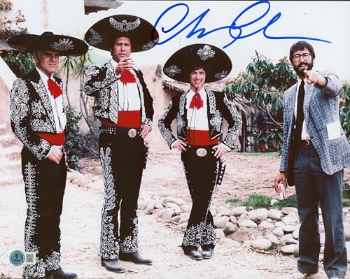 Chevy Chase Three Amigos! Signed 11x14 Photo w/ John Landis BAS Witnessed