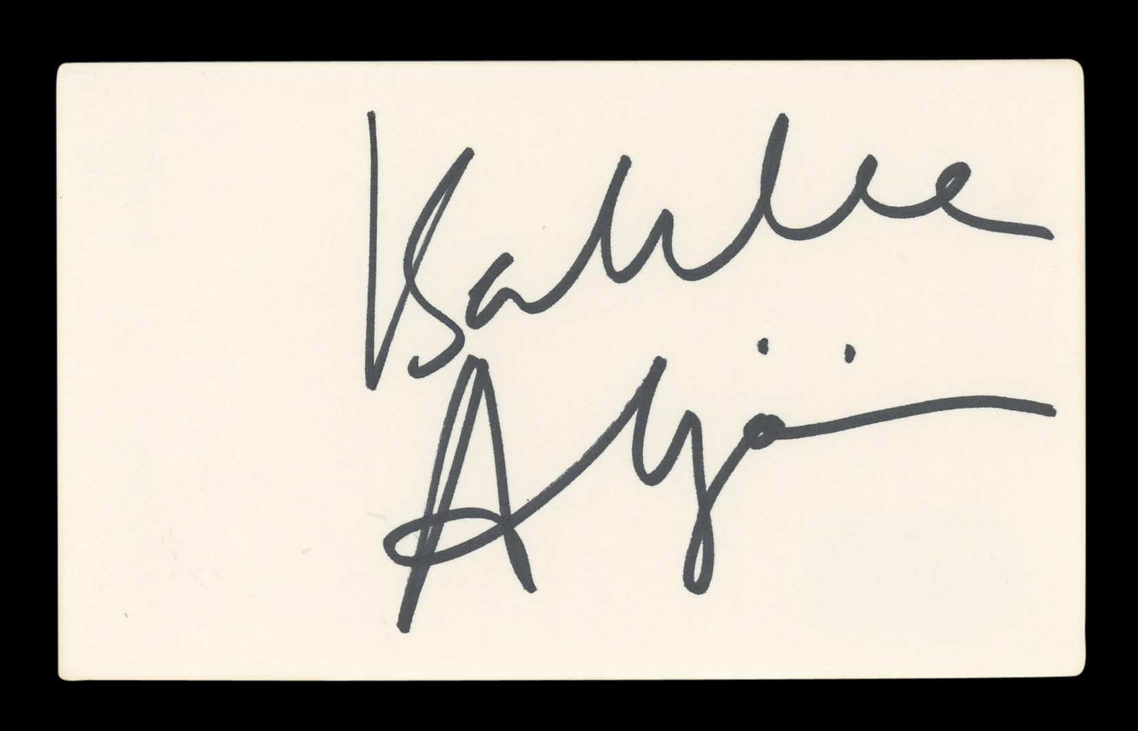 Isabelle Adjani Possession Signed 3x5 Index Card Autographed BAS #BM57042