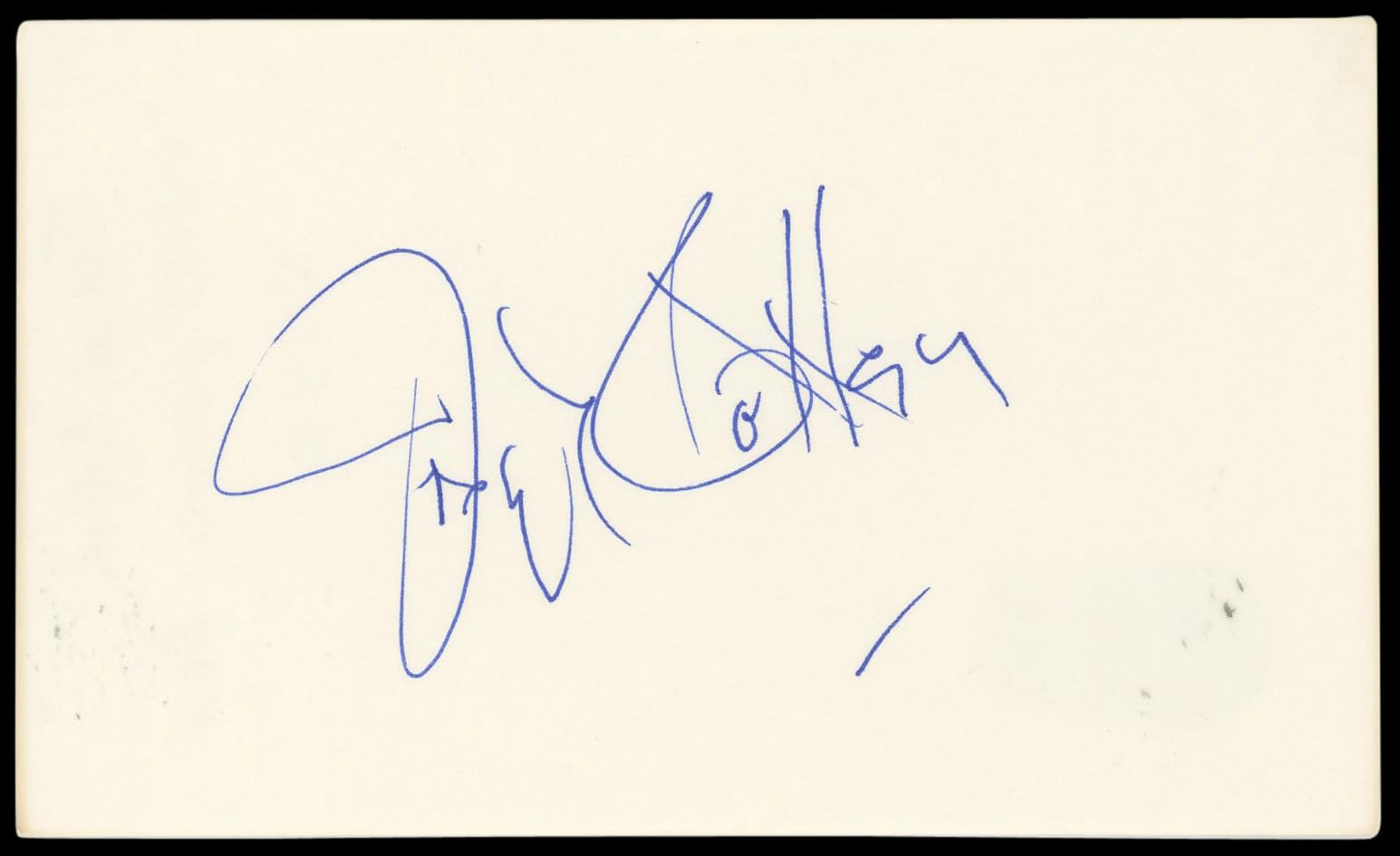 Joseph Cotten Citizen Kane Authentic Signed 3x5 Index Card BAS #BN89221