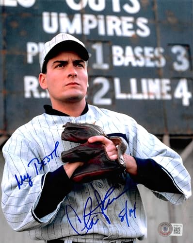 Charlie Sheen Eight Men Out "My Best" Authentic Signed 8x10 Photo BAS #BF88145