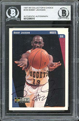 Nuggets Bobby Jackson Signed 1997 Collector's Choice #236 Card BAS Slabbed