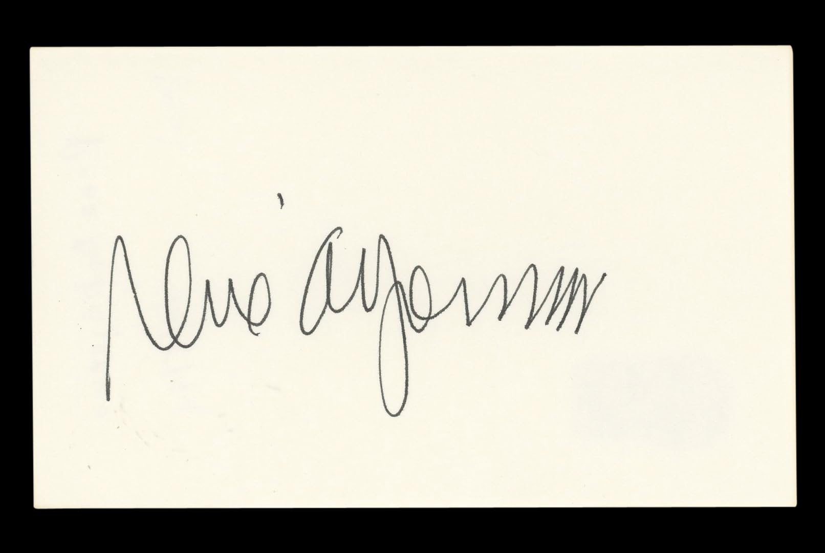 René Auberjonois Star Trek Signed 3x5 Index Card Autographed BAS #AD70185