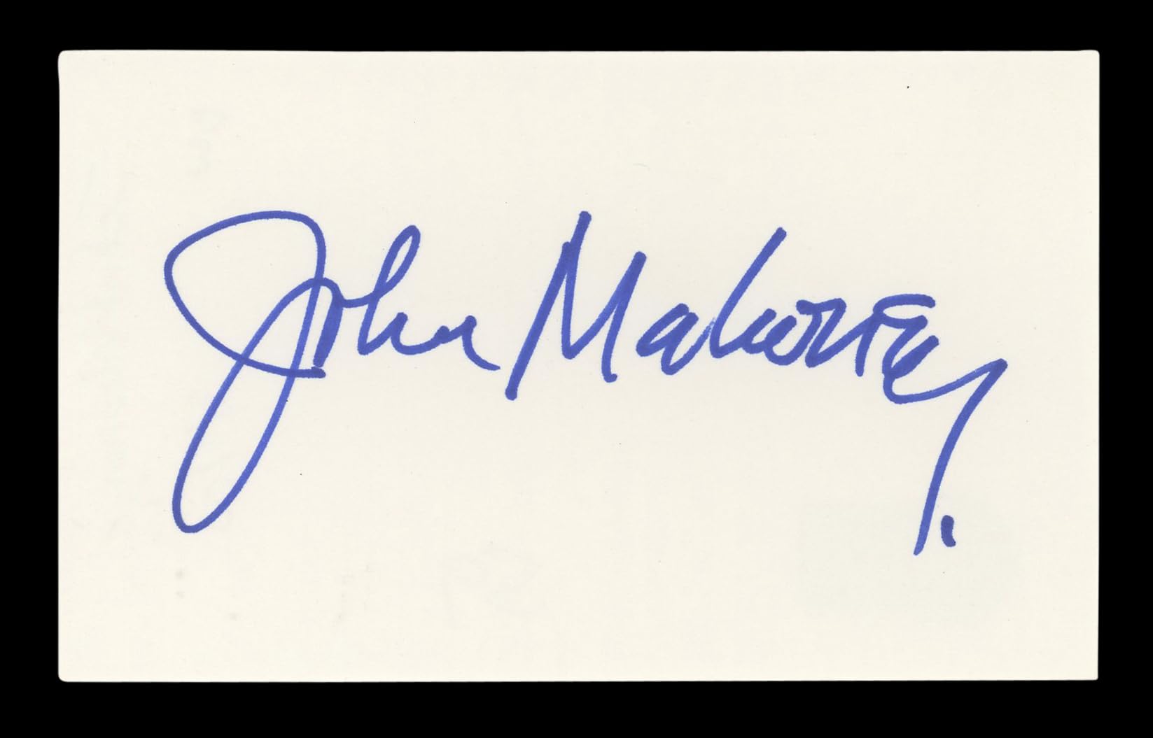 John Mahoney Frasier Authentic Signed 3x5 Index Card BAS #BL96496