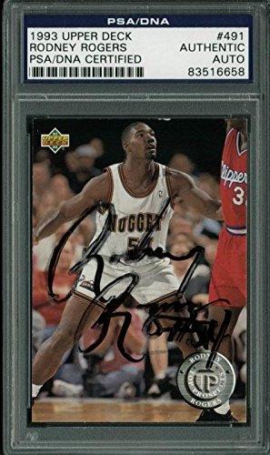 Nuggets Rodney Rogers Authentic Signed Card 1993 Upper Deck #491 PSA/DNA Slabbed