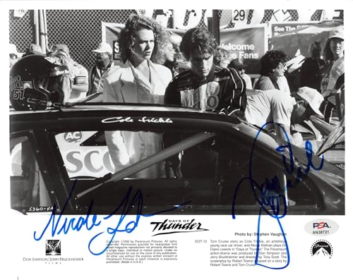 Tom Cruise & Nicole Kidman Days Of Thunder Signed 8x10 Photo PSA/DNA #AN38721