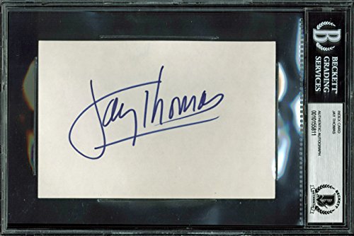 Jay Thomas Mork & Mindy Authentic Signed 4x6 Index Card Autographed BAS Slabbed