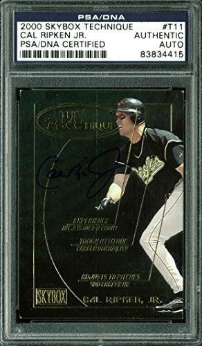 Orioles Cal Ripken Jr. Signed Card 2000 Skybox Technique #T11 PSA/DNA Slabbed