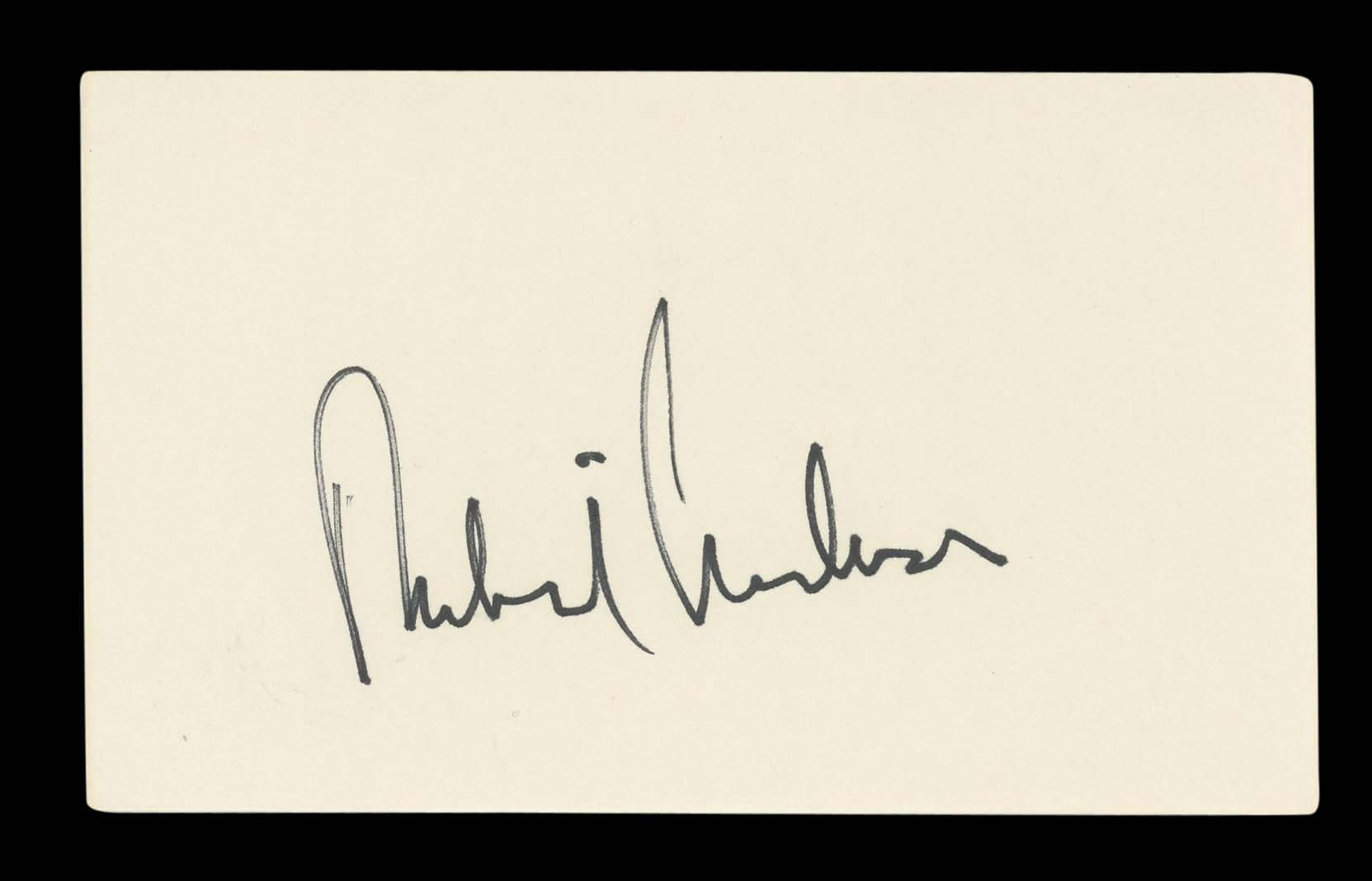 Richard Anderson The Six Million Dollar Man Signed 3x5 Index Card BAS #BM57048