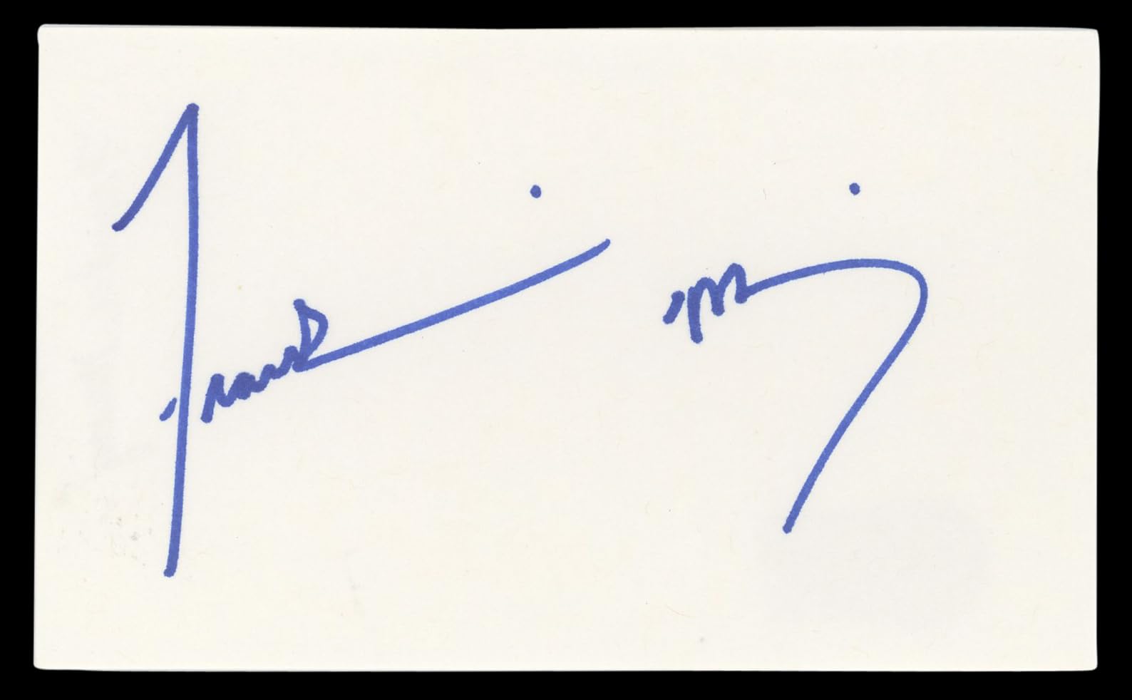 Frankie Muniz Malcolm in the Middle Authentic Signed 3x5 Index Card BAS #BL98787
