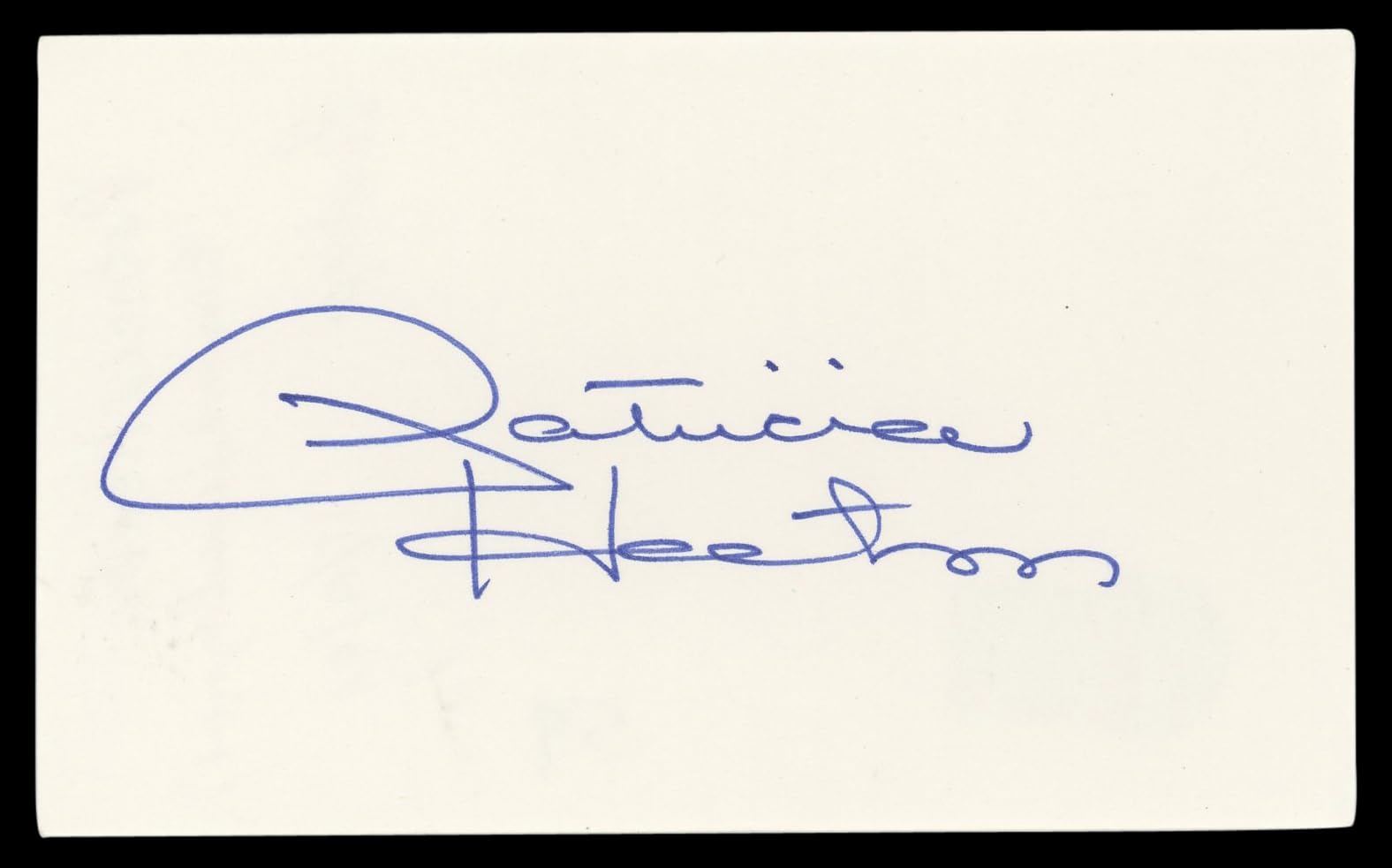 Patricia Heaton Everybody Loves Raymond Signed 3x5 Index Card BAS #BL96351