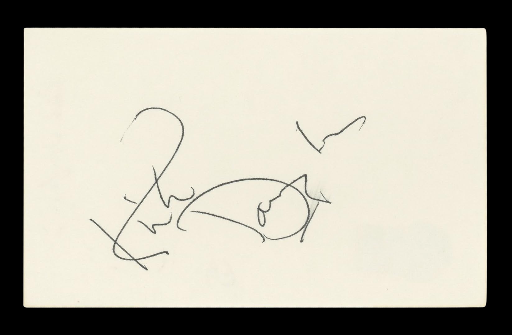 Kirk Douglas Spartacus Authentic Signed 3x5 Index Card Autographed BAS #BL96594