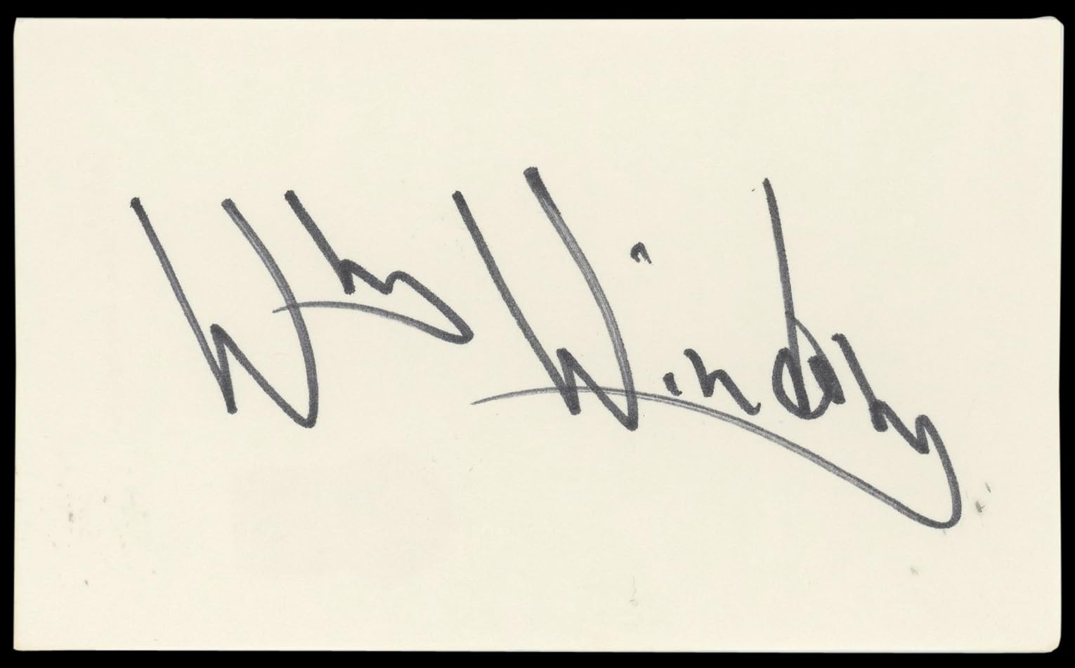 William Windom Murder, She Wrote Authentic Signed 3x5 Index Card BAS #BN89436