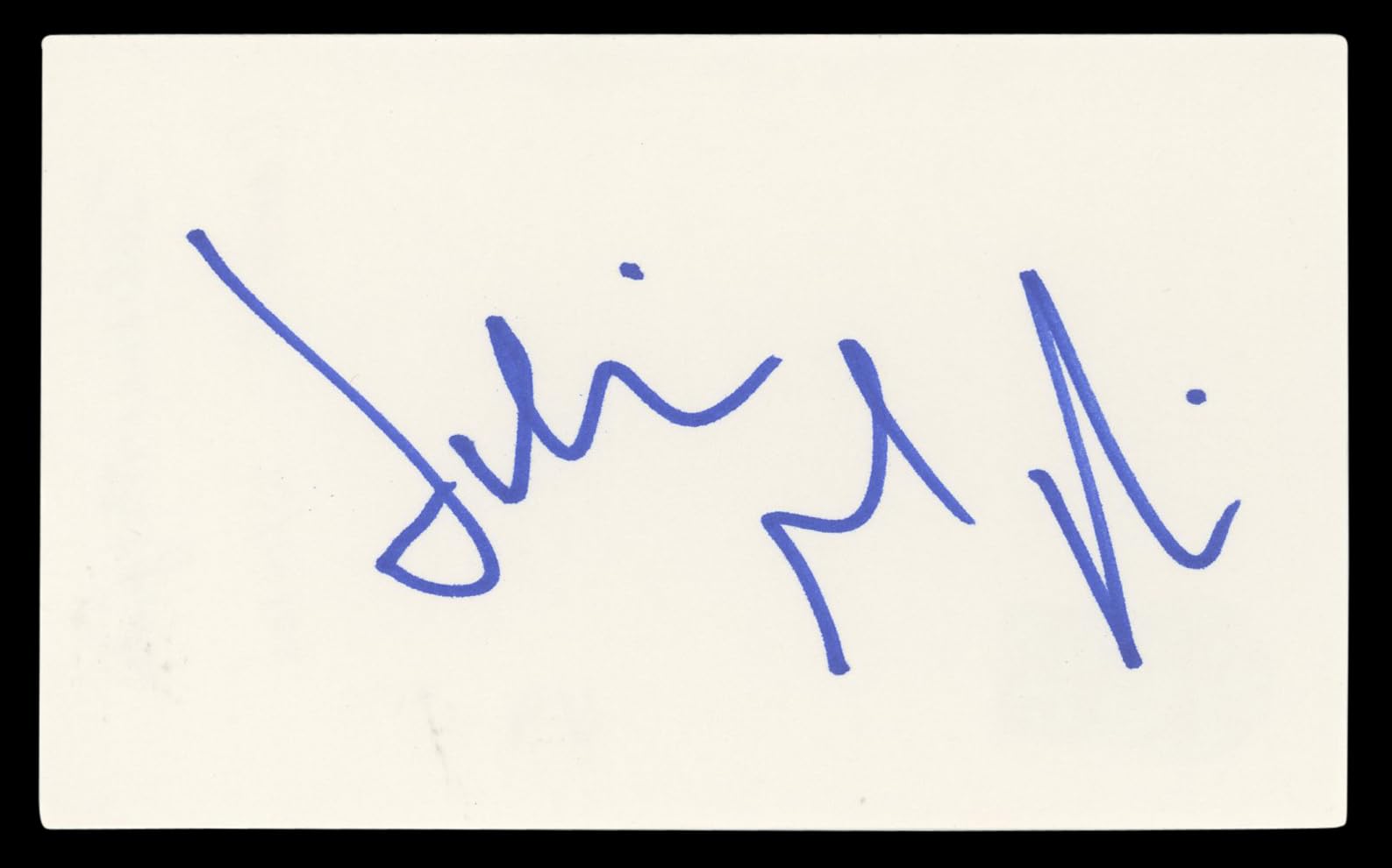 Julianna Margulies ER Authentic Signed 3x5 Index Card Autographed BAS #BL96396