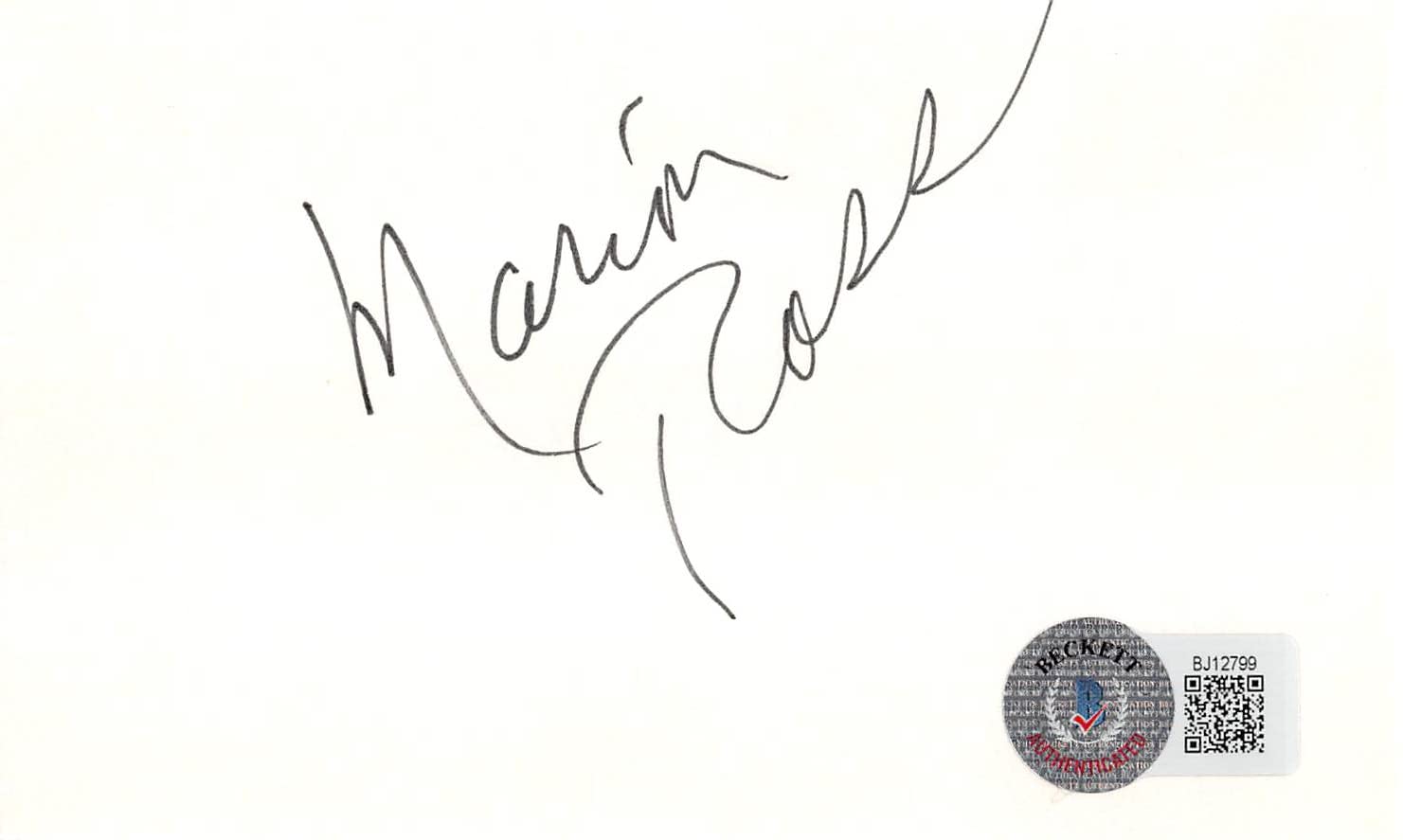 Marion Ross Happy Days Authentic Signed 3x5 Index Card Autographed BAS #BJ12799