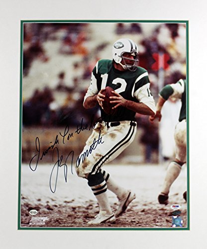 Jets Joe Namath "I Wish You The Best" Signed 16x20 Matted Photo PSA/DNA #Y45545