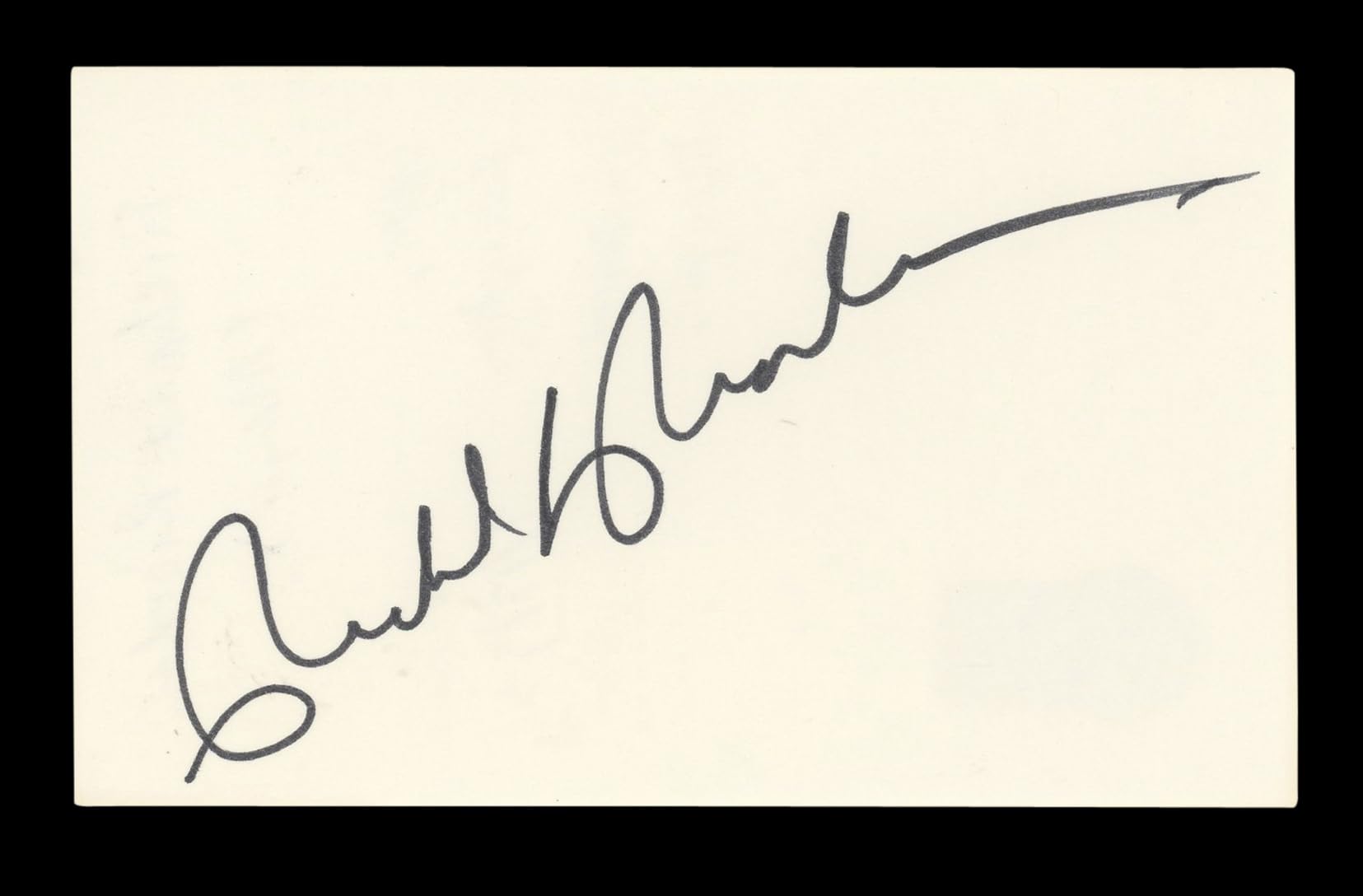 Richard Riordan Mayor Authentic Signed 3x5 Index Card Autographed BAS #AD70277