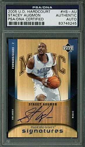 Magic Stacey Augmon Authentic Signed Card 2005 U.D. Hardcourt #Hs-Au PSA Slabbed