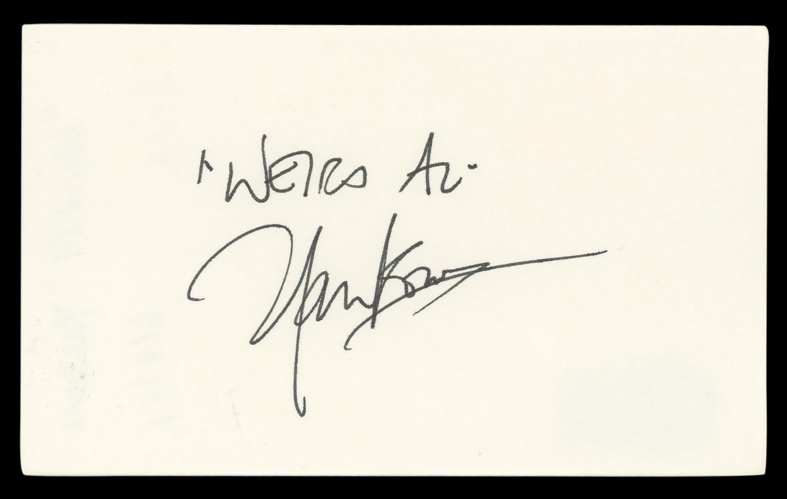 Weird Al Yankovic Musician Authentic Signed 3x5 Index Card BAS #BL98775