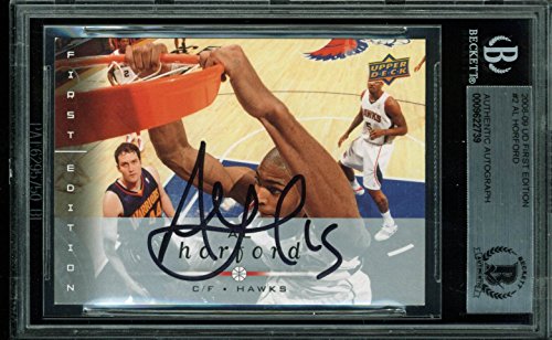 Hawks Al Horford Authentic Signed Card 2008 UD First Edition #2 BAS Slabbed