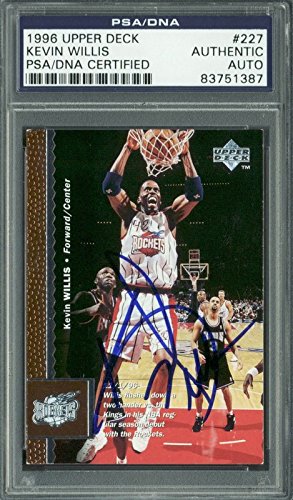 Rockets Kevin Willis Authentic Signed Card 1996 Upper Deck #227 PSA/DNA Slabbed
