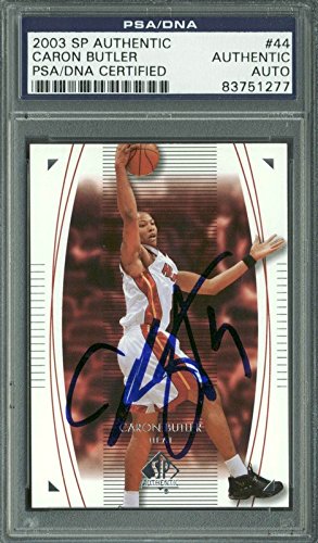 Heat Caron Butler Authentic Signed Card 2003 SP Authentic #44 PSA/DNA Slabbed