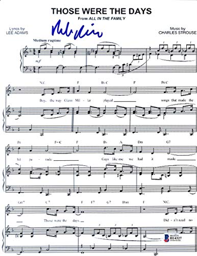 Rob Reiner Authentic Signed All In The Family Music Sheet Photo BAS #H14327