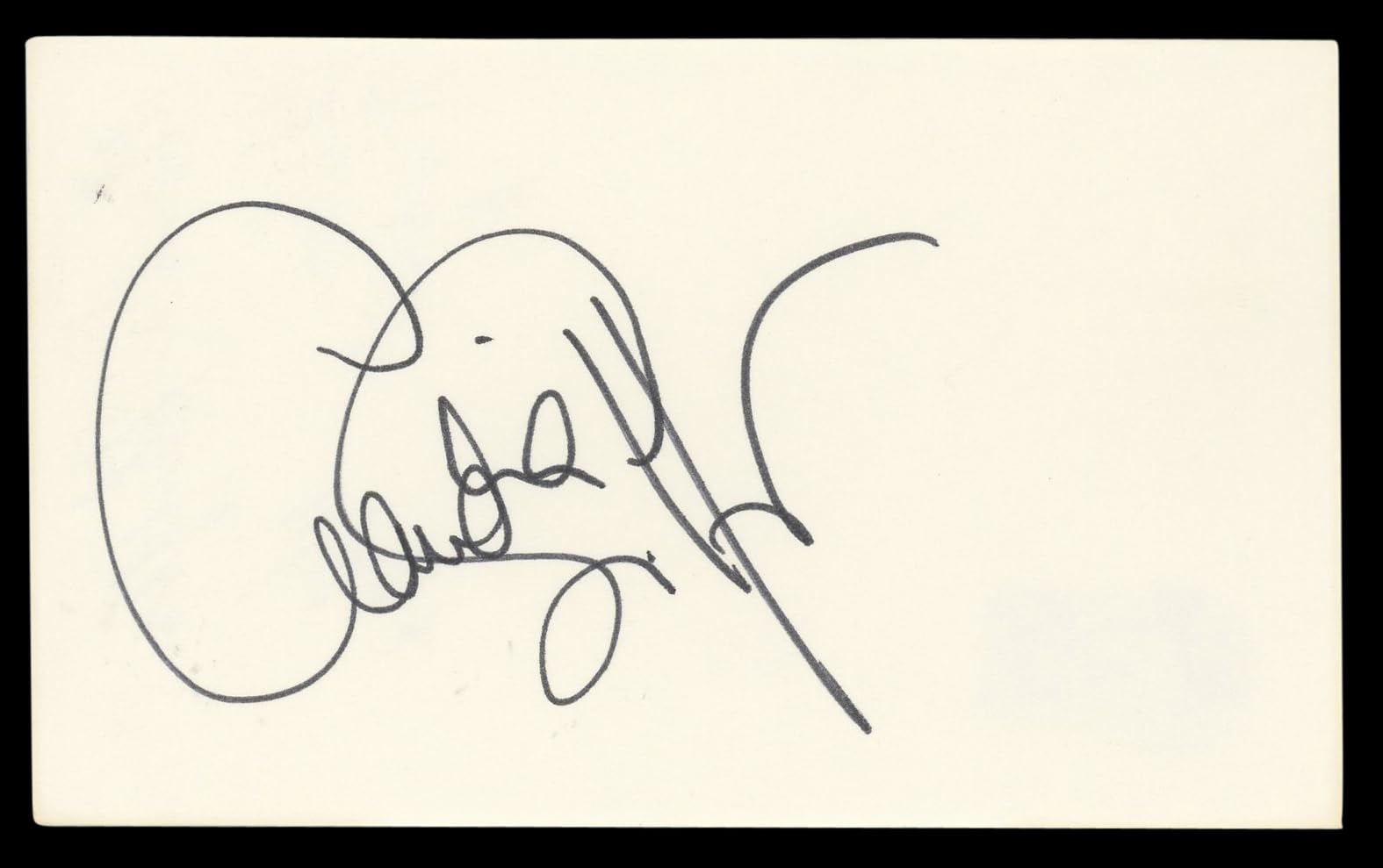 Claudia Schiffer Love Actually Authentic Signed 3x5 Index Card BAS #BL98494