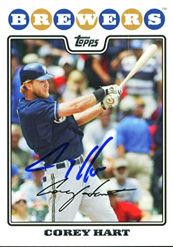 Brewers Corey Hart Authentic Signed Card 2008 Topps #42 Autographed w/ COA