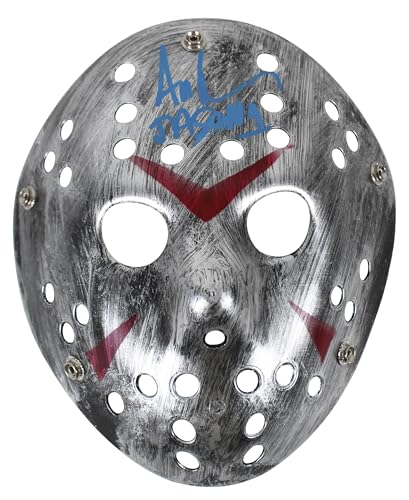 Ari Lehman Friday The 13th "Jason 1" Signed Silver Jason Mask BAS #BB57798