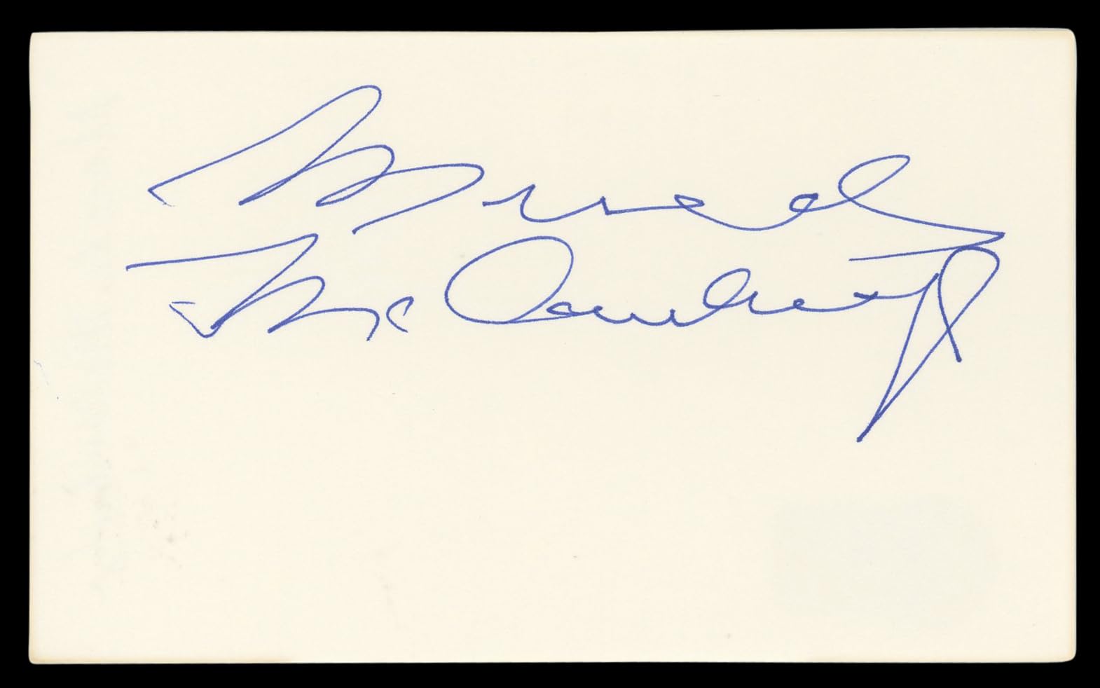 Mercedes McCambridge All the King's Men Signed 3x5 Index Card BAS #BL98792
