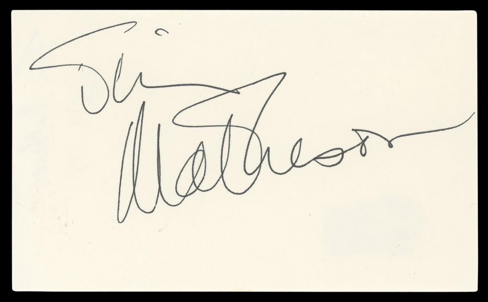 Tim Matheson Animal House Authentic Signed 3x5 Index Card BAS #BL98907