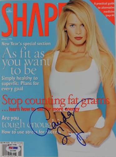 Claudia Schiffer Authentic Signed 1996 Shape Magazine PSA/DNA #Q12388